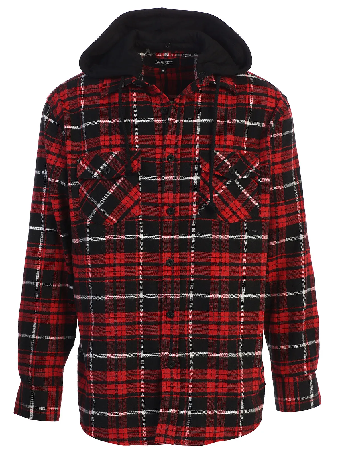 Men's Removable Hoodie Flannel Shirt