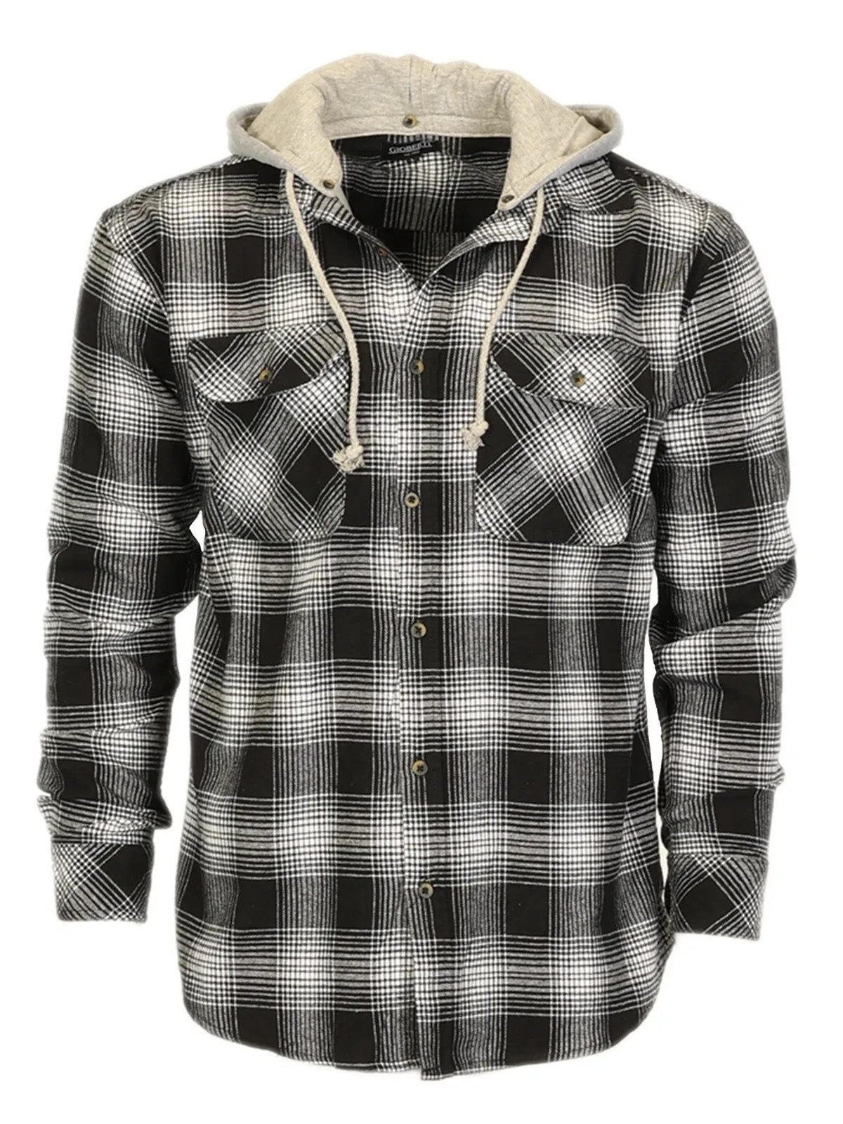 Men's Removable Hoodie Flannel Shirt