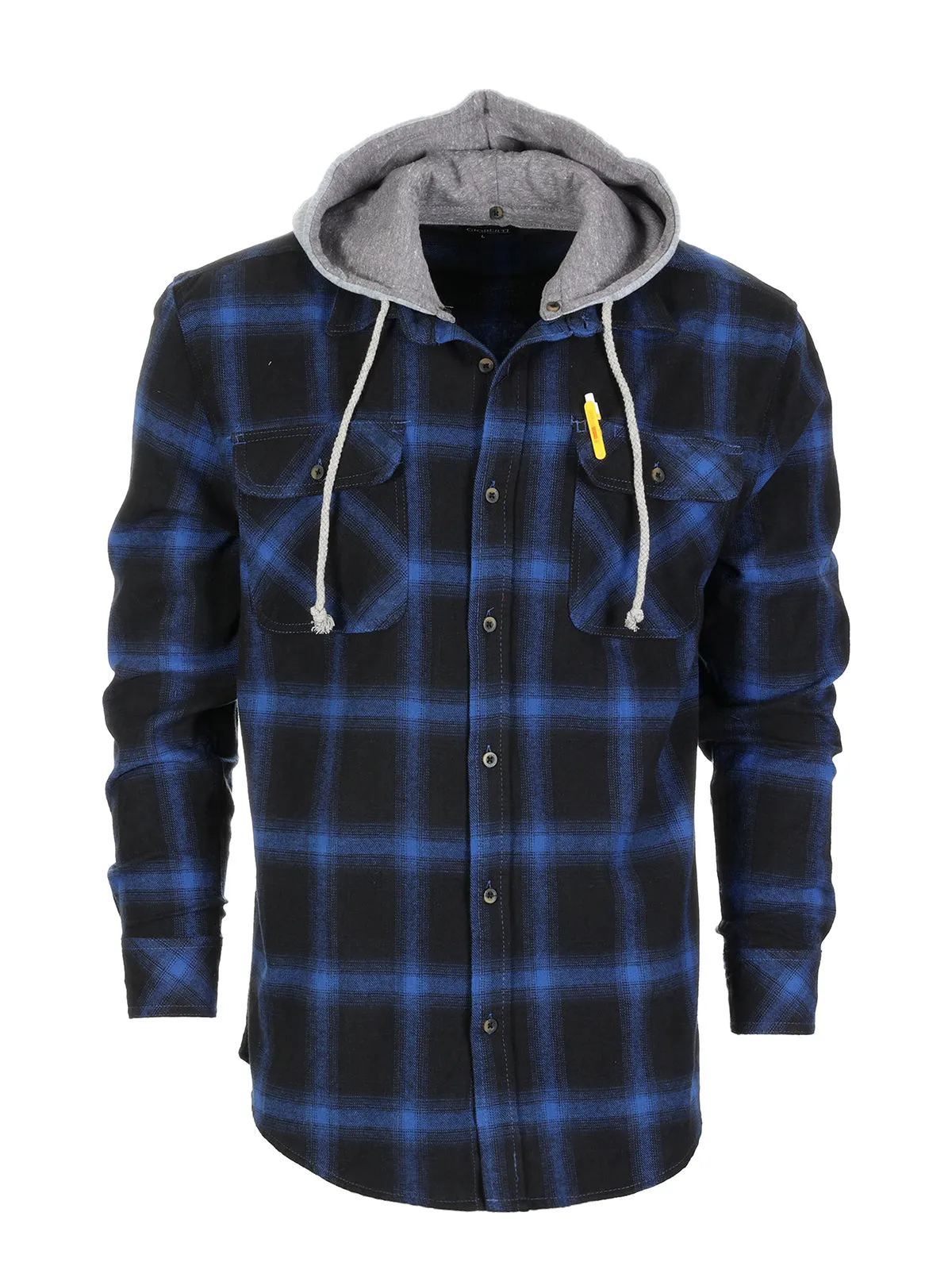 Men's Removable Hoodie Flannel Shirt