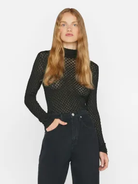 MESH LACE TURTLENECK - FRAME