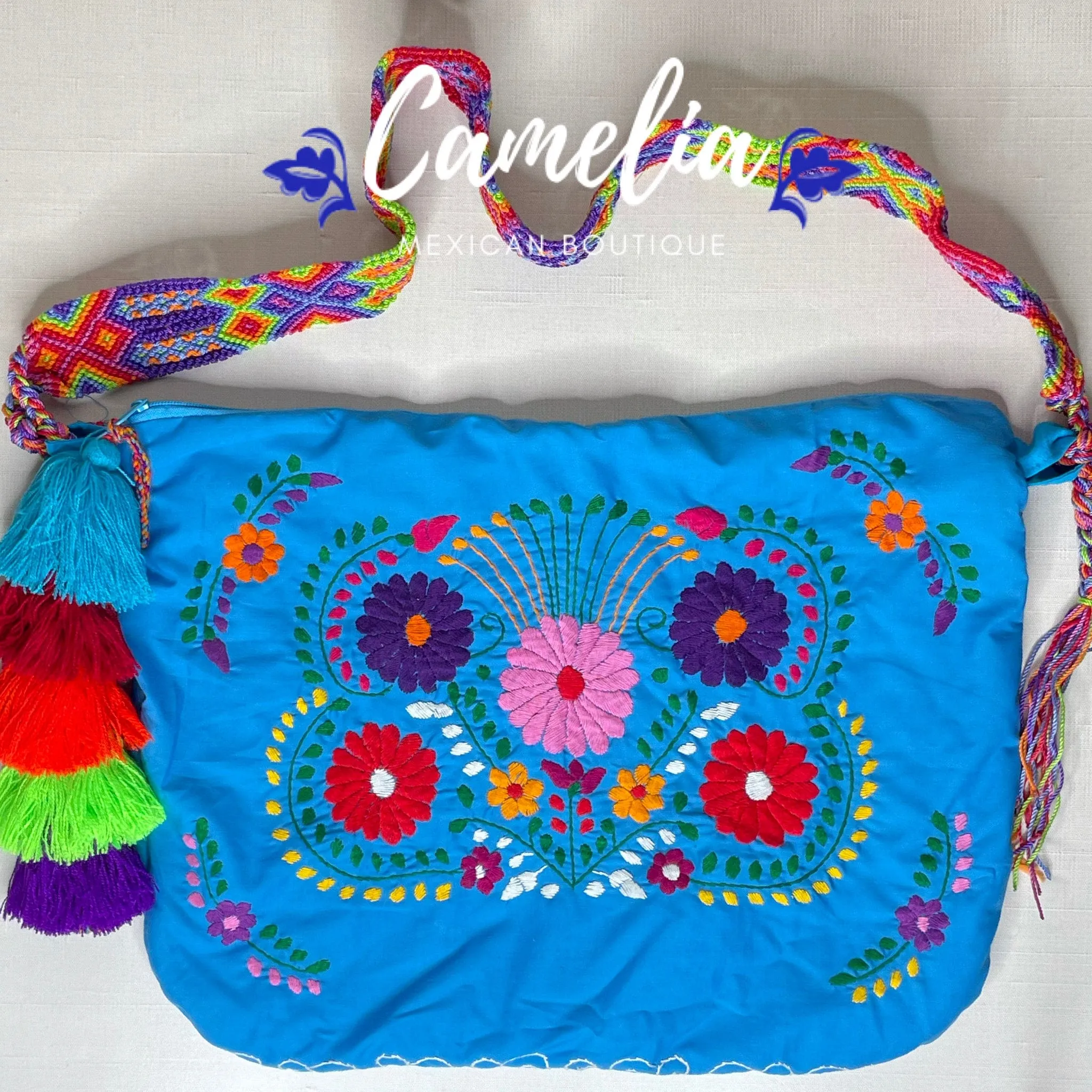 Mexican Embroidered Boho Tote - Puebla