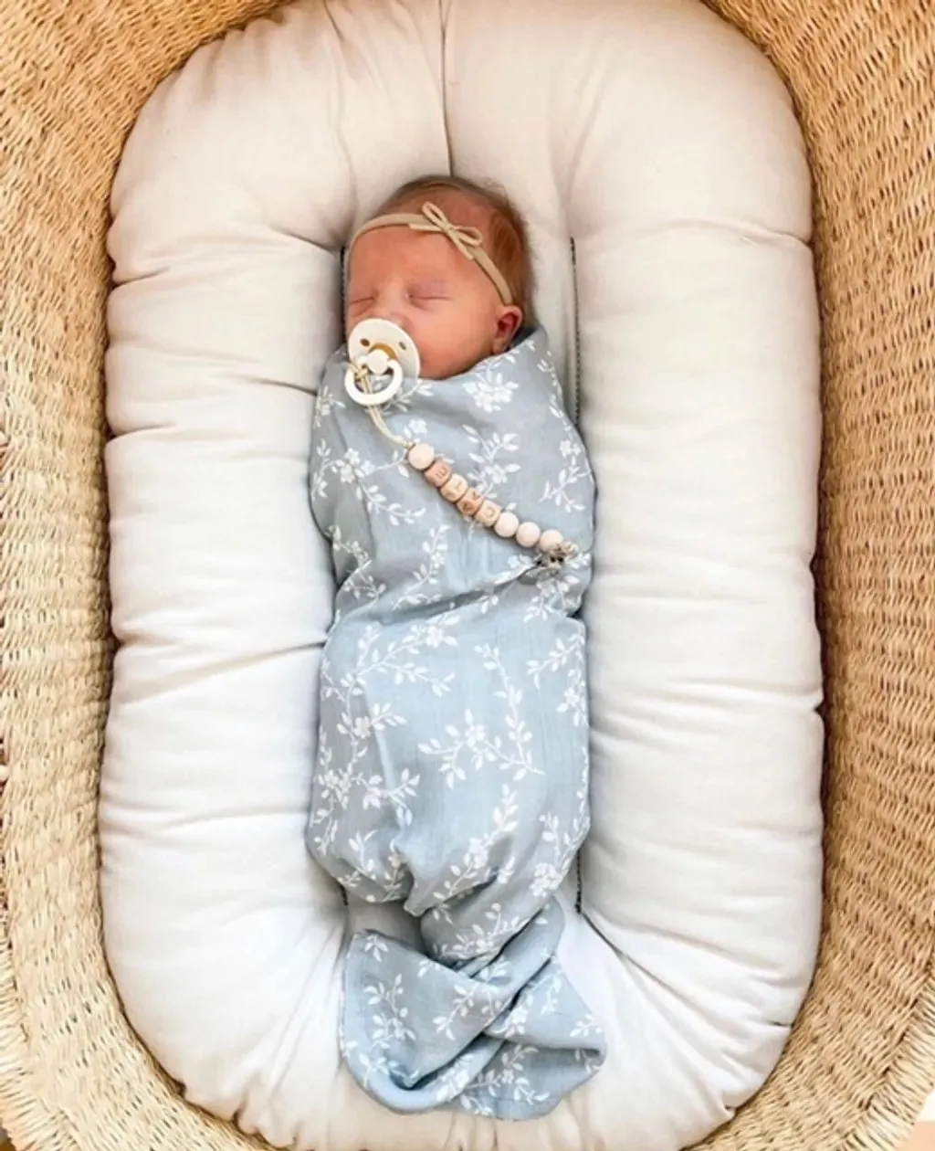 Mini Wander | Muslin Swaddle - Bloom Blue