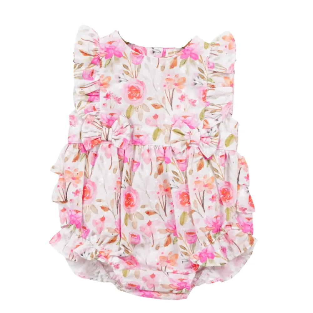 Mintini Girls Floral Romper