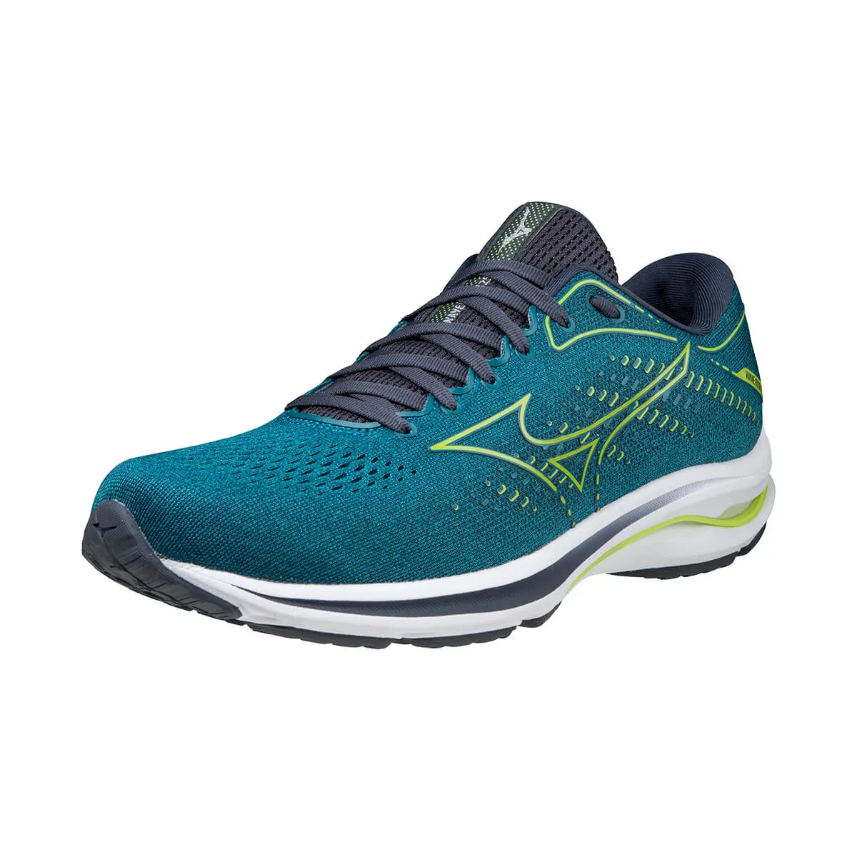 Mizuno Wave Rider 25 Mens | Harborblue/limegreen/iin