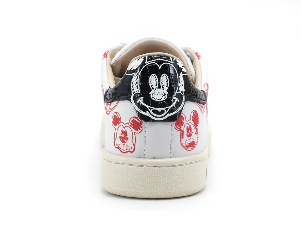 MOA Master Of Arts Disney Sneaker Sketch Mickey Mouse White Red Black MC467CO