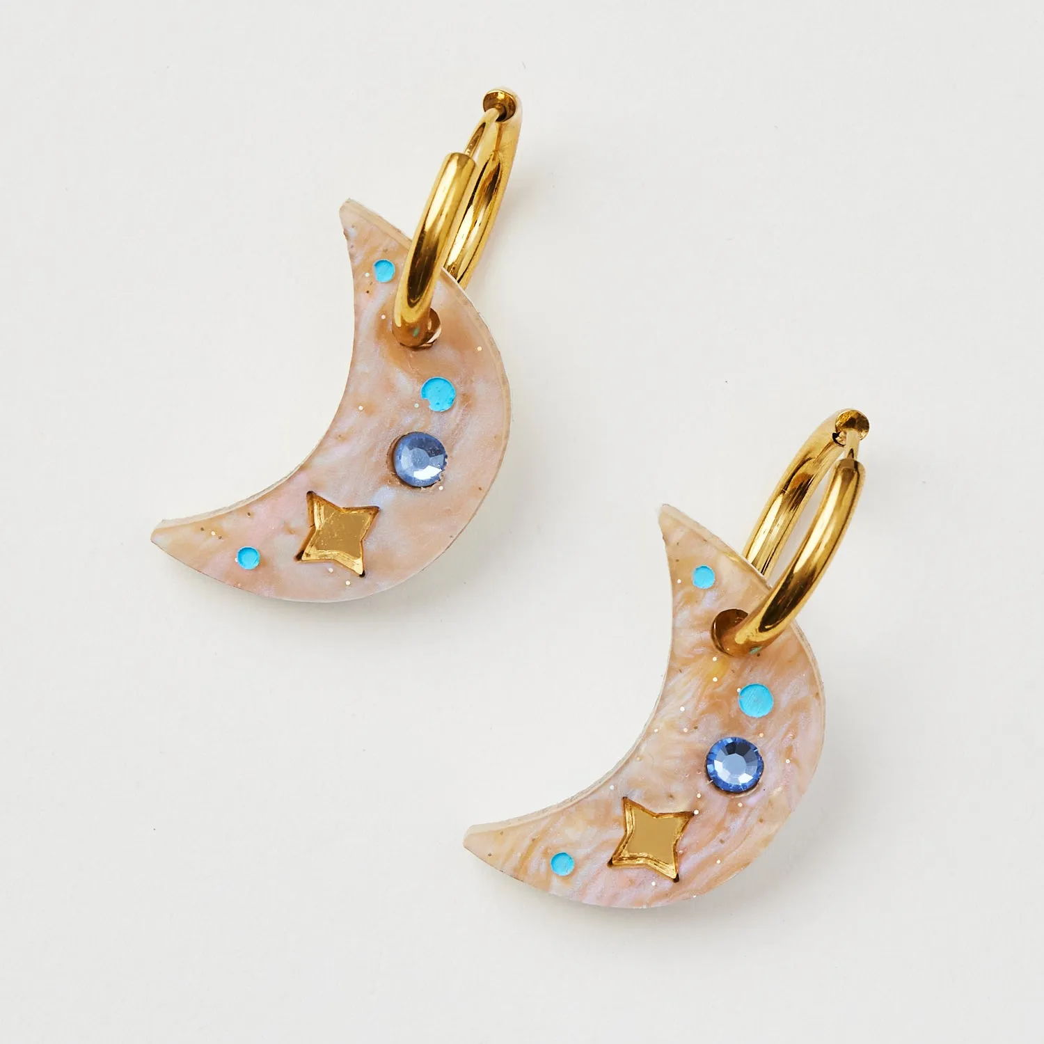 Moon Night Earrings - Gold