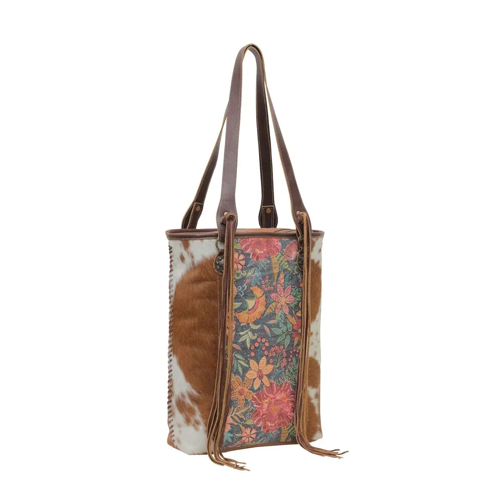 Myra Bag Duende Canvas & Hairon Bag: Artistic Expression in Velvety Harmony