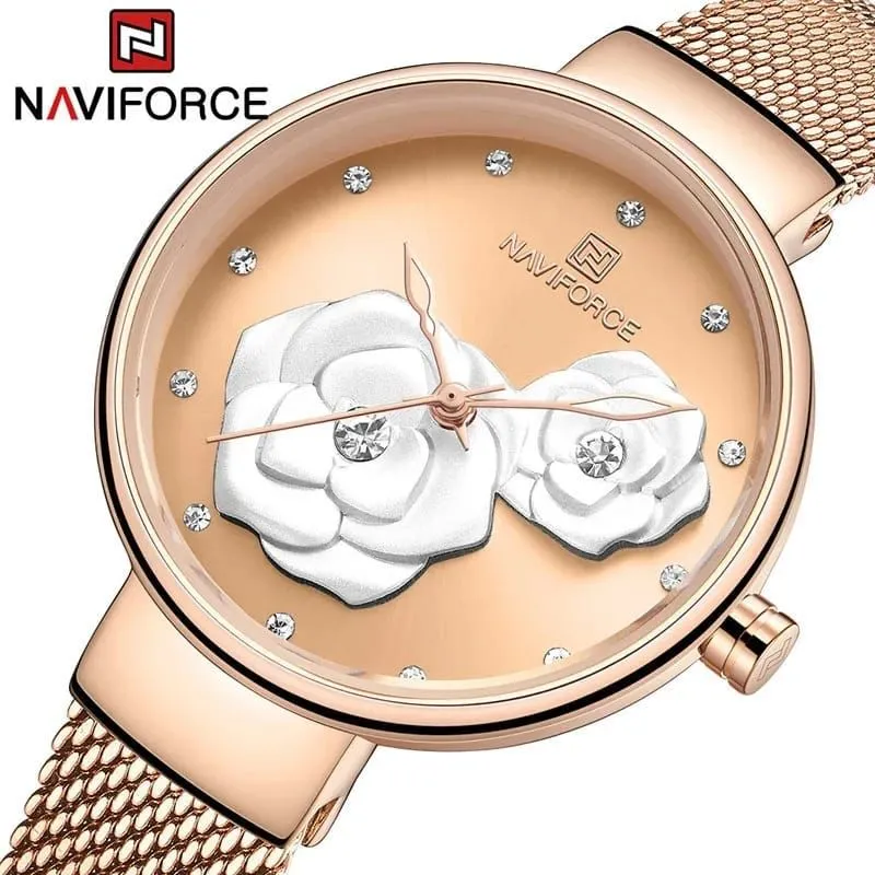 Naviforce Stylish Metallic Bracelet Watch