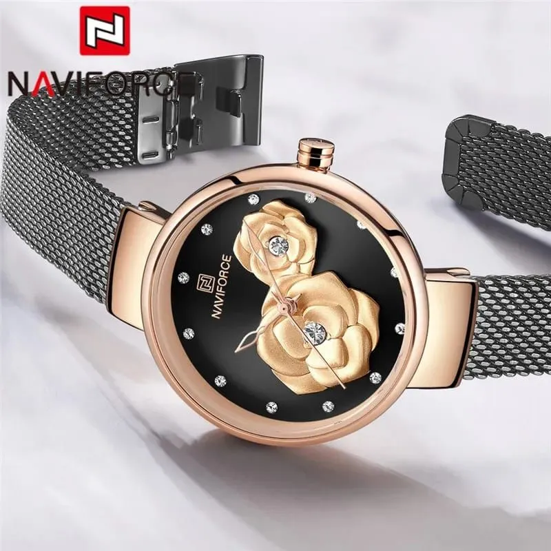 Naviforce Stylish Metallic Bracelet Watch