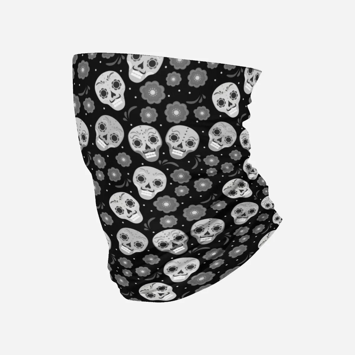 Neck Sleeve | Black Skulls