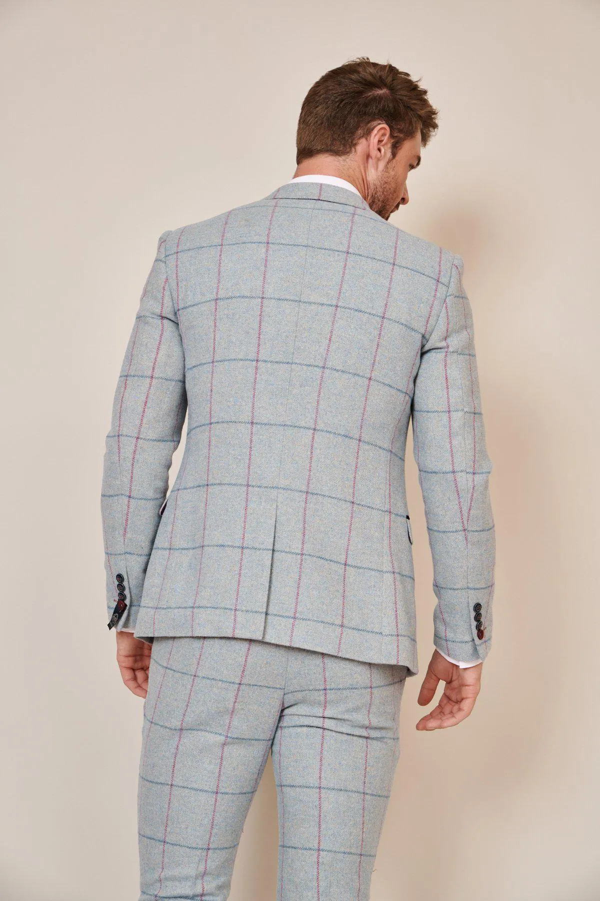 NICOLAS - Sky Check Tweed Blazer