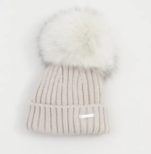 Pangasa Faux Fur Pom Pom Hat