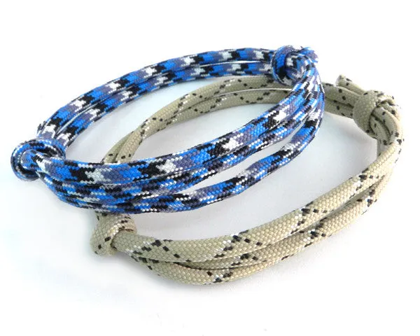 Paracord Double Slider 2 pack Blue & Tan