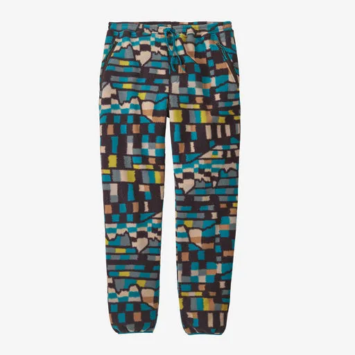 Patagonia Belay Blue Fitz Roy Patchwork Lightweight Synchilla Pant