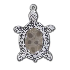 Petoskey Stone Turtle Pendant Necklace