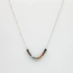 Pietersite Adjustable Slide Chain Gemstone Necklace