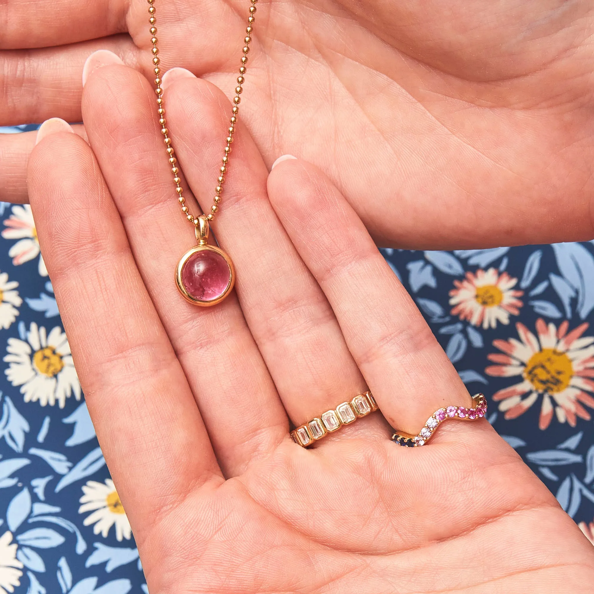 Pink City Cabochon Pendant