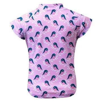 Pink Robin Short Sleeve Rashie