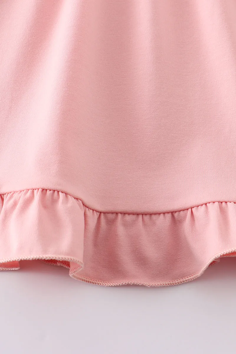 Pink ruffle girl dress