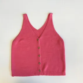 Pink Top Sleeveless Loft, Size Xl