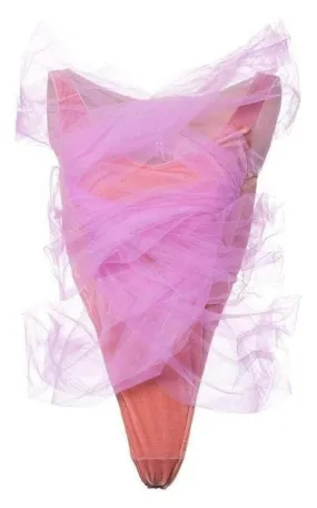 Pink Tulle Layer Second Skin Bodysuit