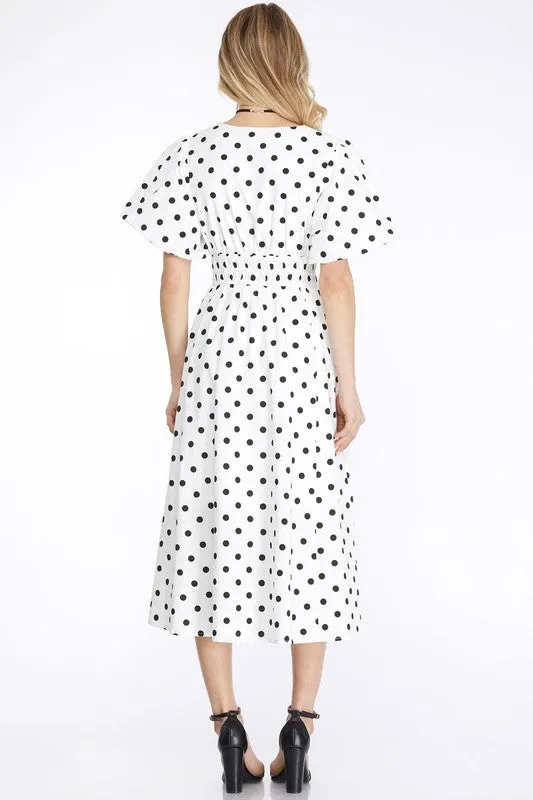 Polka Dot Midi Dress