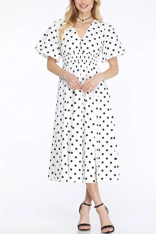 Polka Dot Midi Dress