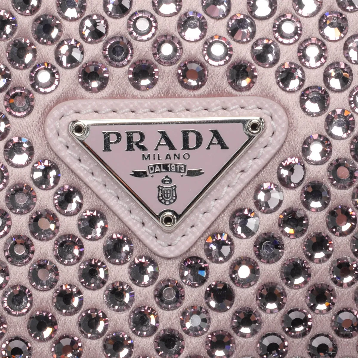 Prada Pink Satin & Crystal Re-Edition 2000 Bag