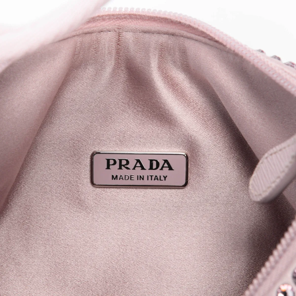 Prada Pink Satin & Crystal Re-Edition 2000 Bag