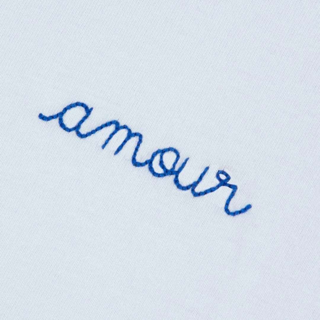 "Amour" Poitou T-Shirt (Poplin Blue)