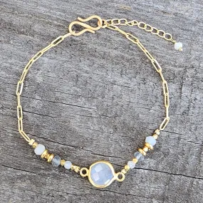 Rainbow Moonstone Gypsy Glam Bracelet