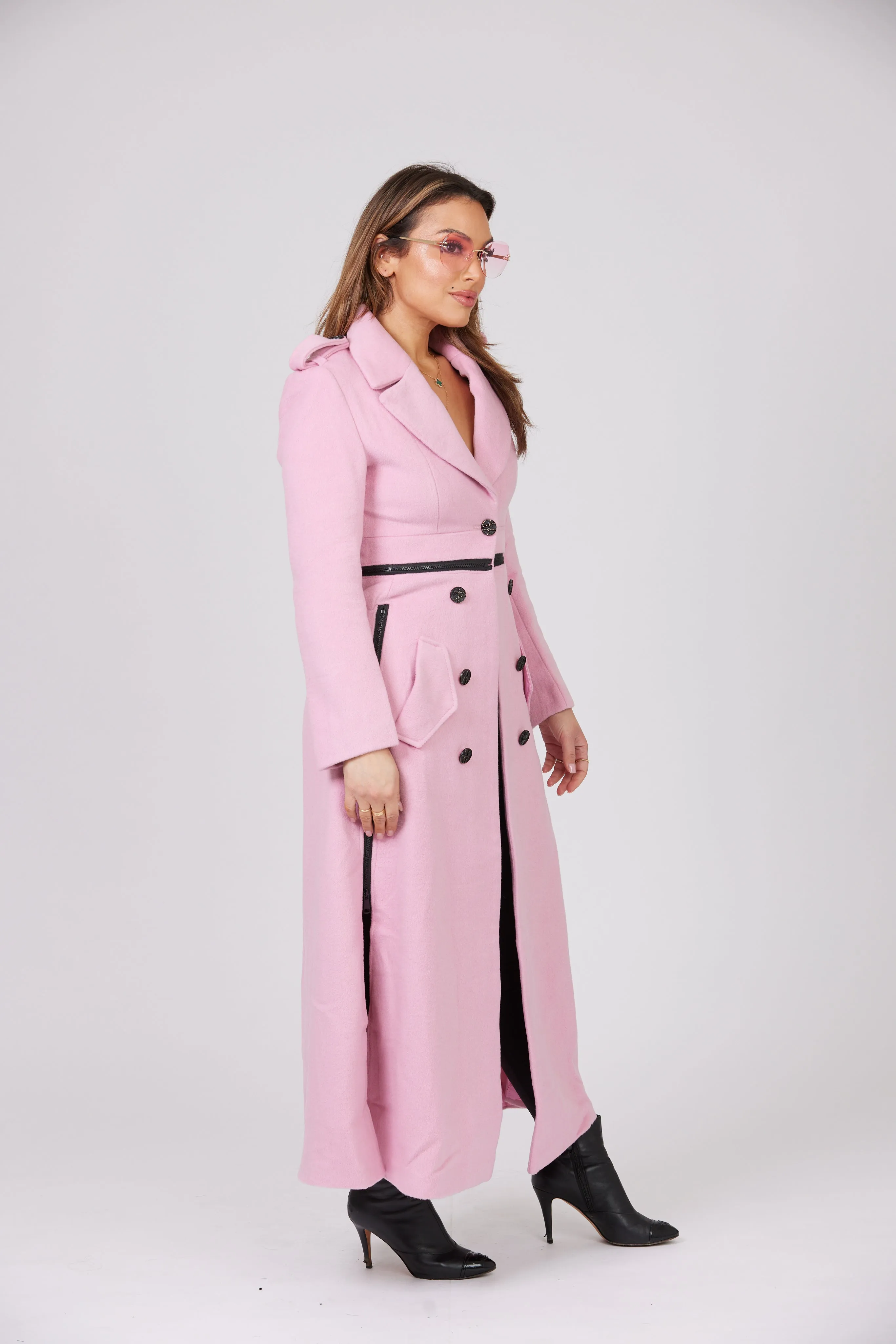 RAYNA PINK LONGLINE COAT