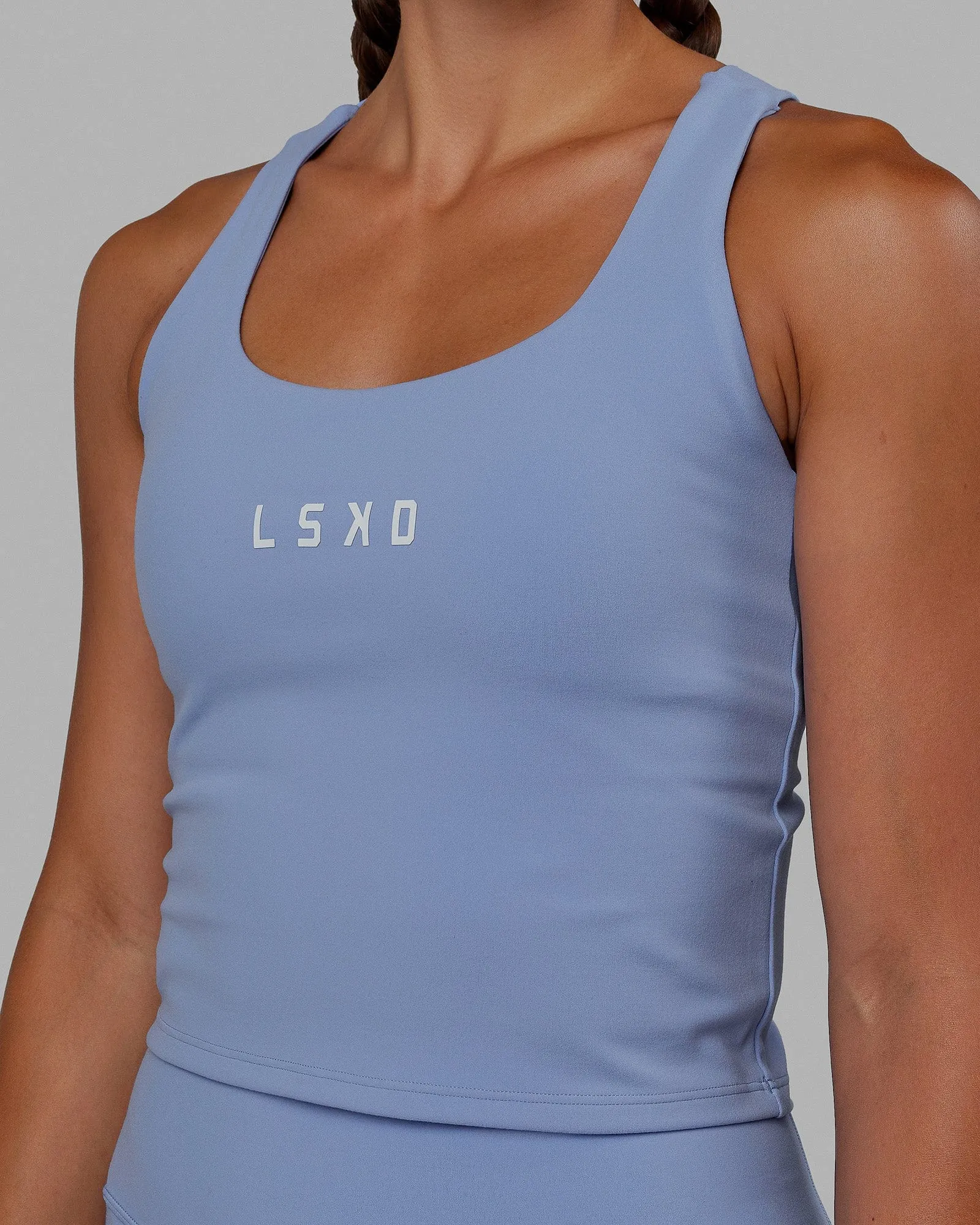 Rep Shelf Bra Performance Tank - Arctic Blue