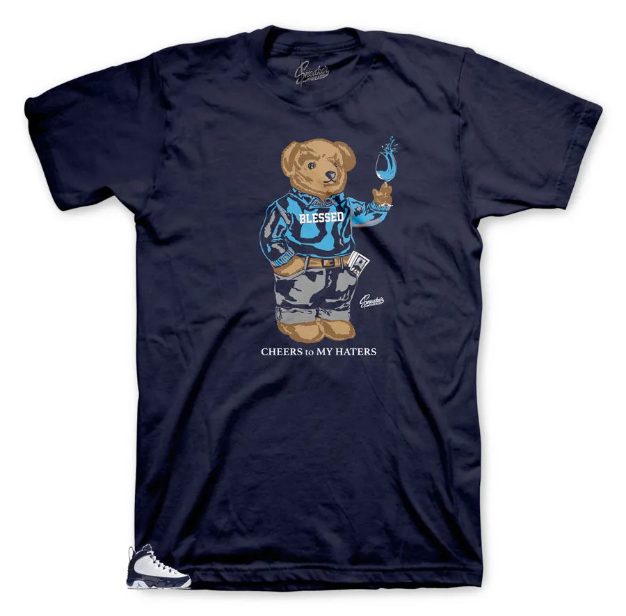 Retro 9 University Blue All Star Shirt - Cheers Bear - Navy