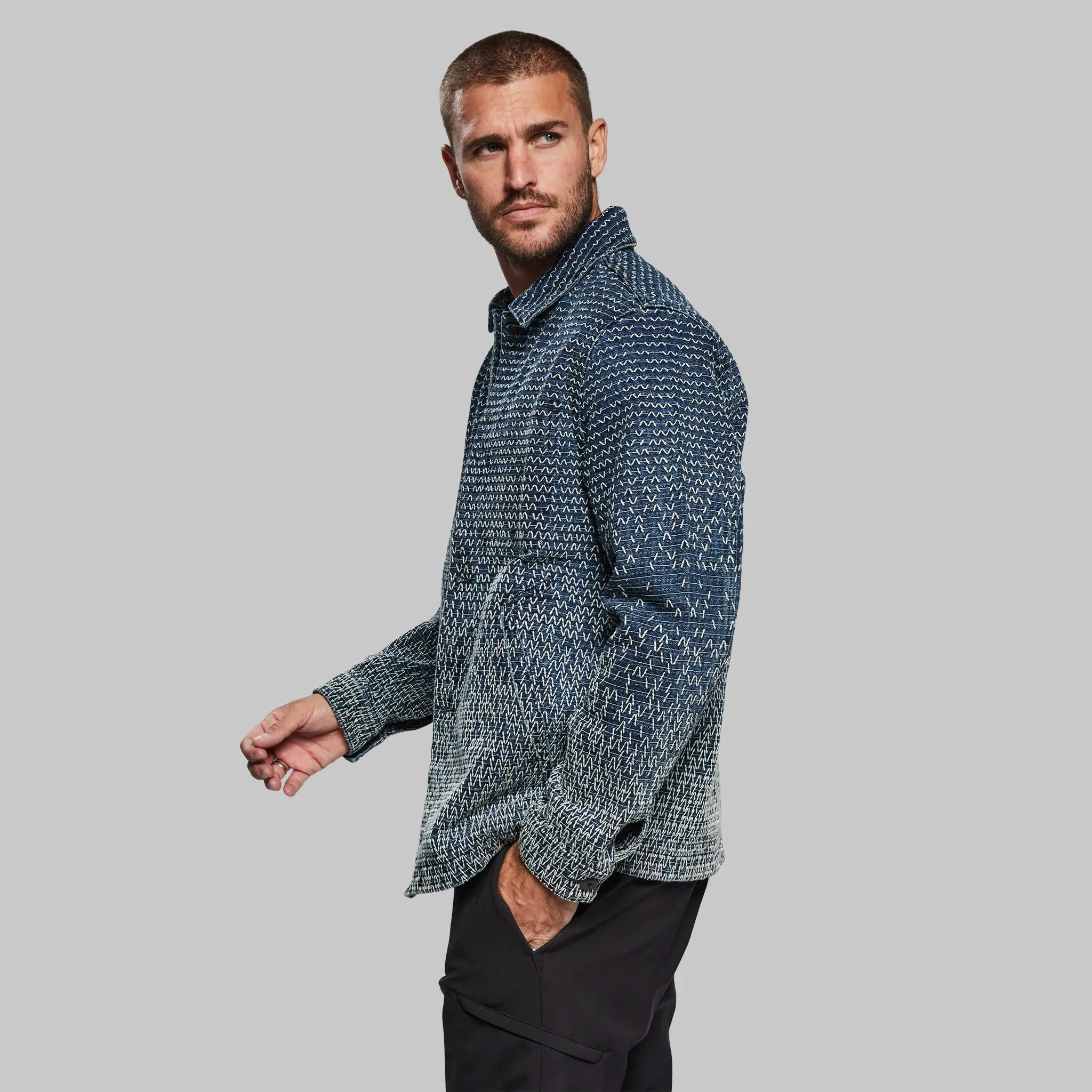 Sashiko Chore Jacket. Blue edition