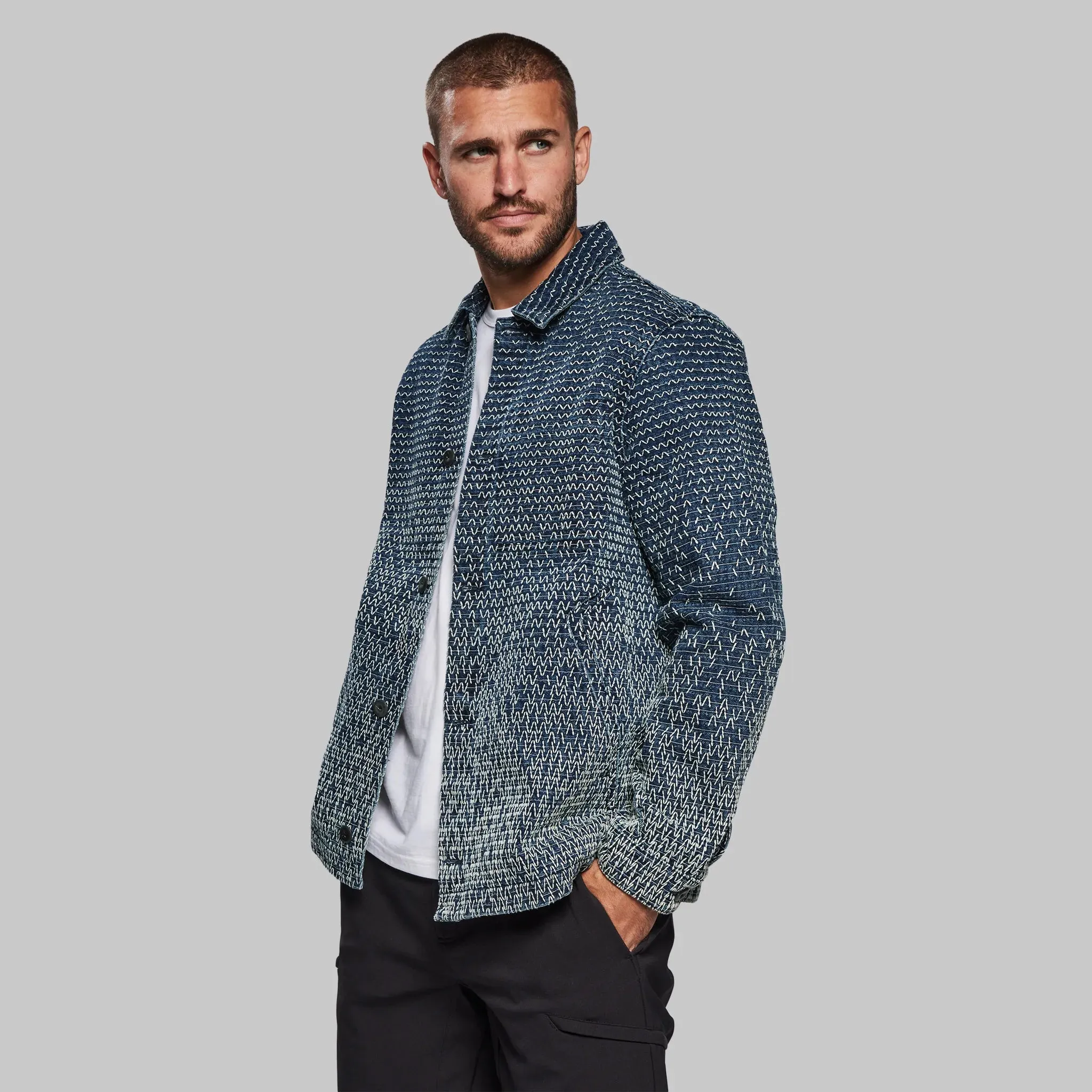 Sashiko Chore Jacket. Blue edition