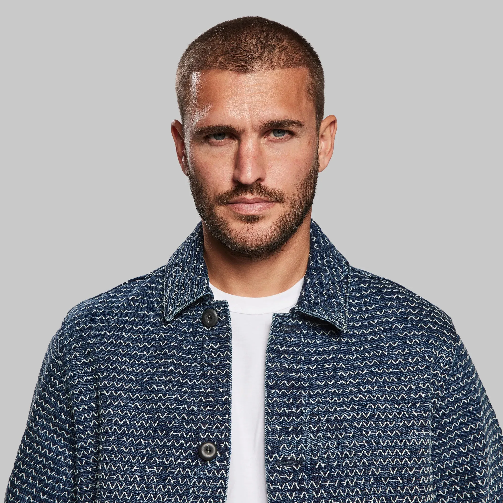 Sashiko Chore Jacket. Blue edition