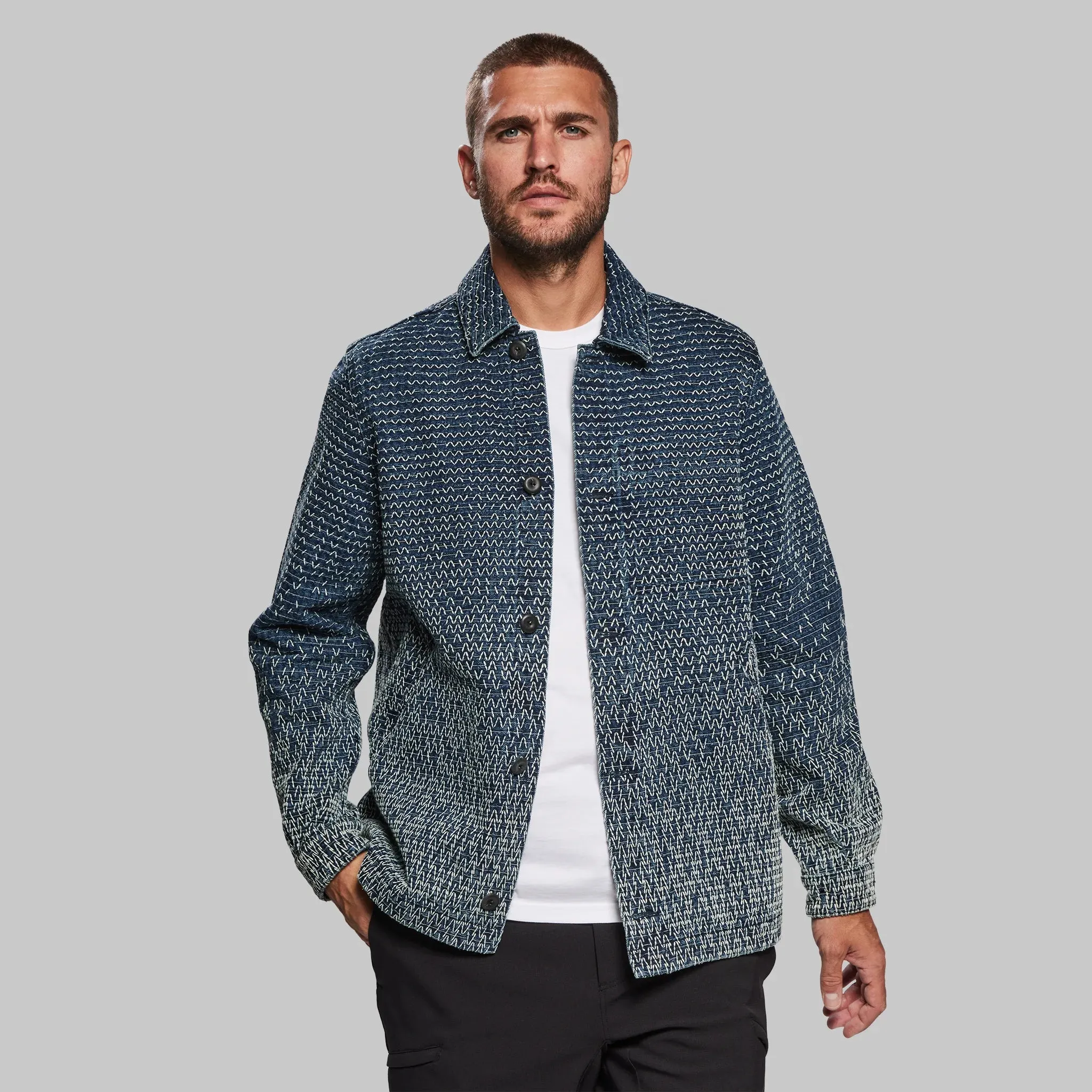 Sashiko Chore Jacket. Blue edition