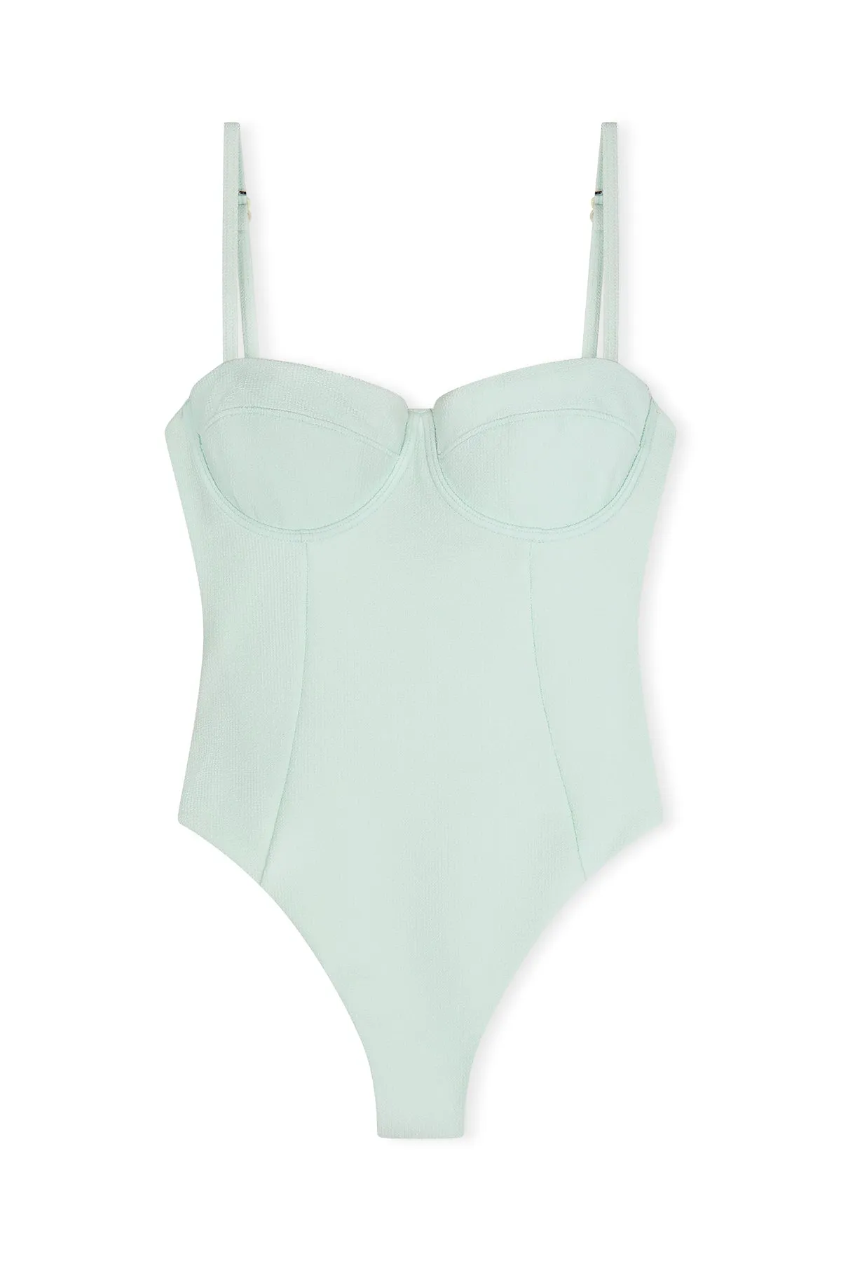 Seaglass Textured Balconette One Piece