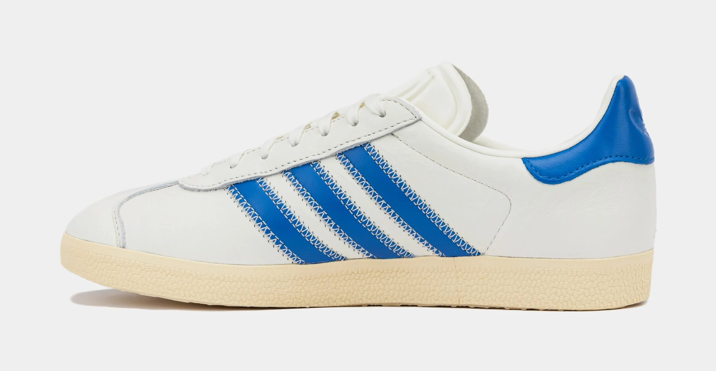 Shoe Palace Exclusive Gazelle Mens Lifestyle Shoes (Ivory/Bold Blue)