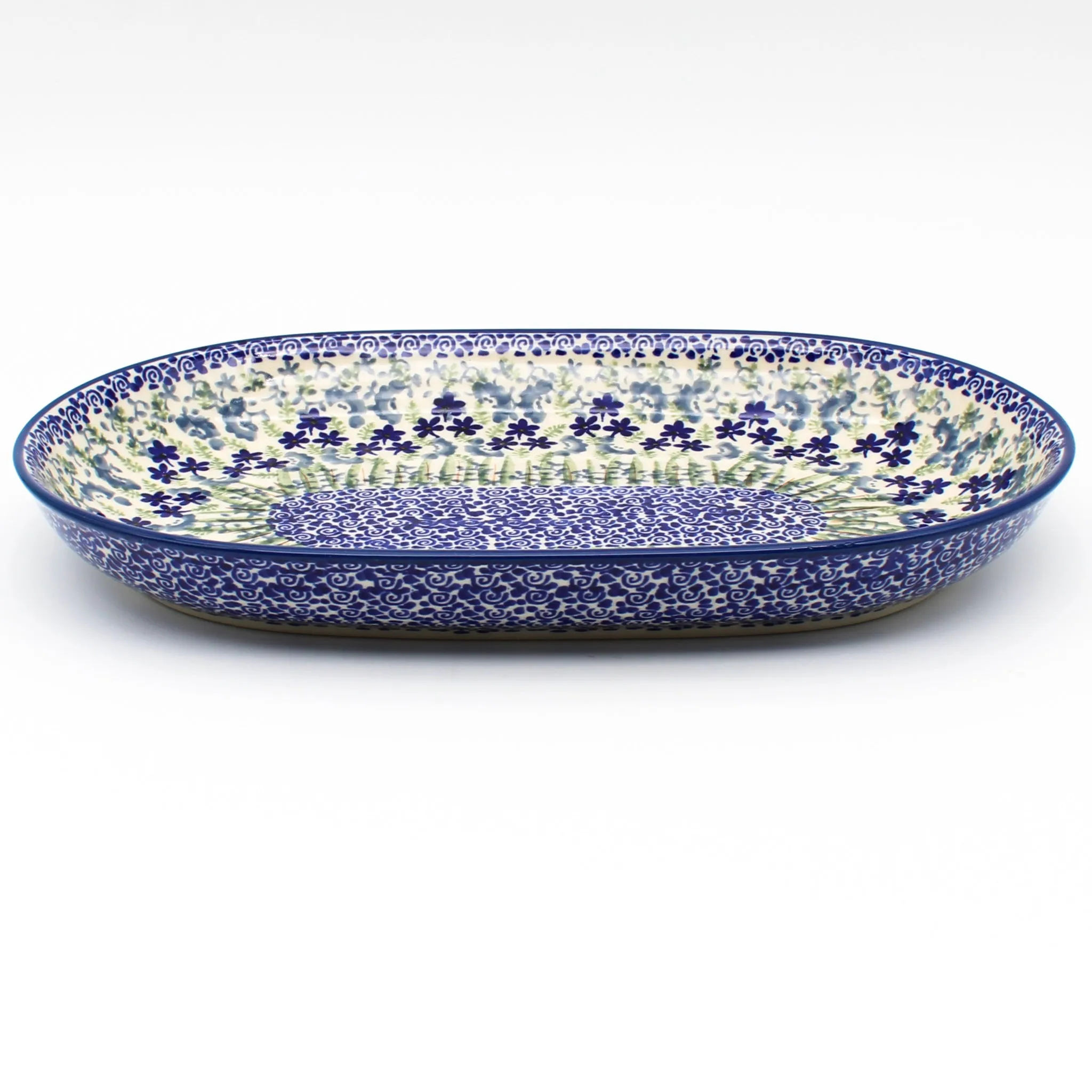 Sm Oval Platter in Alpine Blue