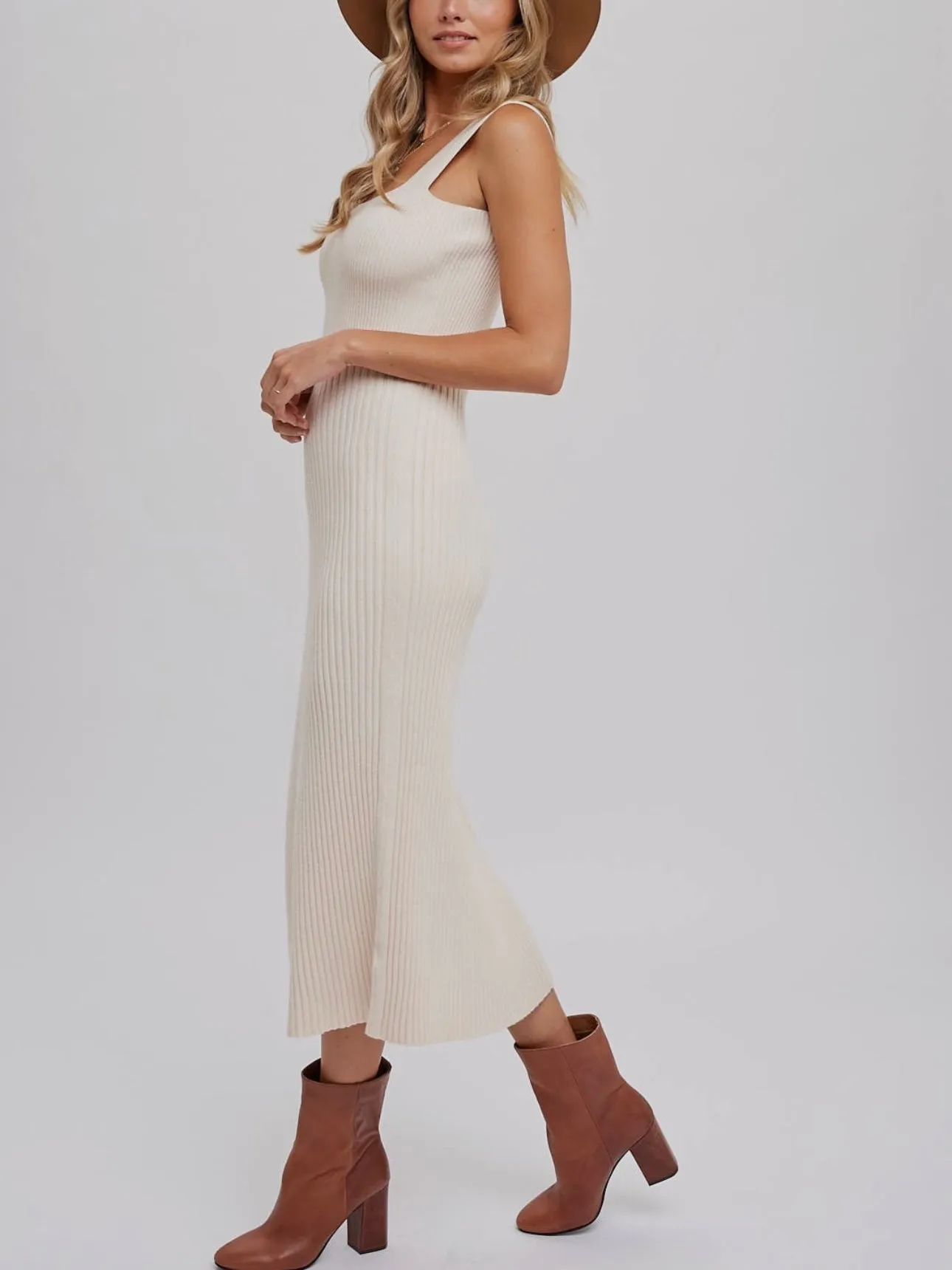 Square Neck Midi Dress