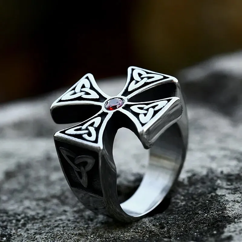 Stainless Steel Odin Trinity Celtic Knot Ring