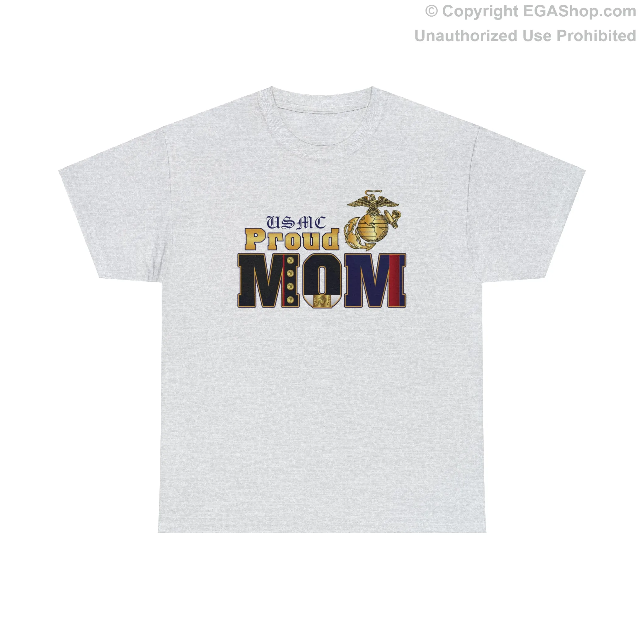 T-Shirt: Dress Blue Proud Mom (Your Choice of Colors)