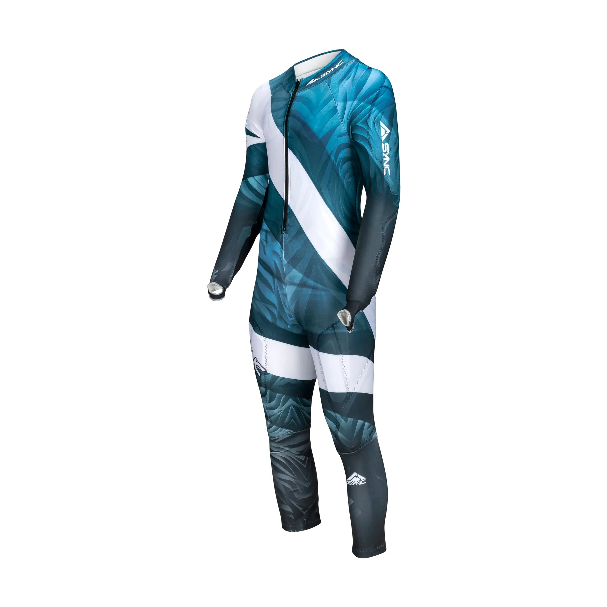 Tiger Adult Race Suit - Aqua/Blue