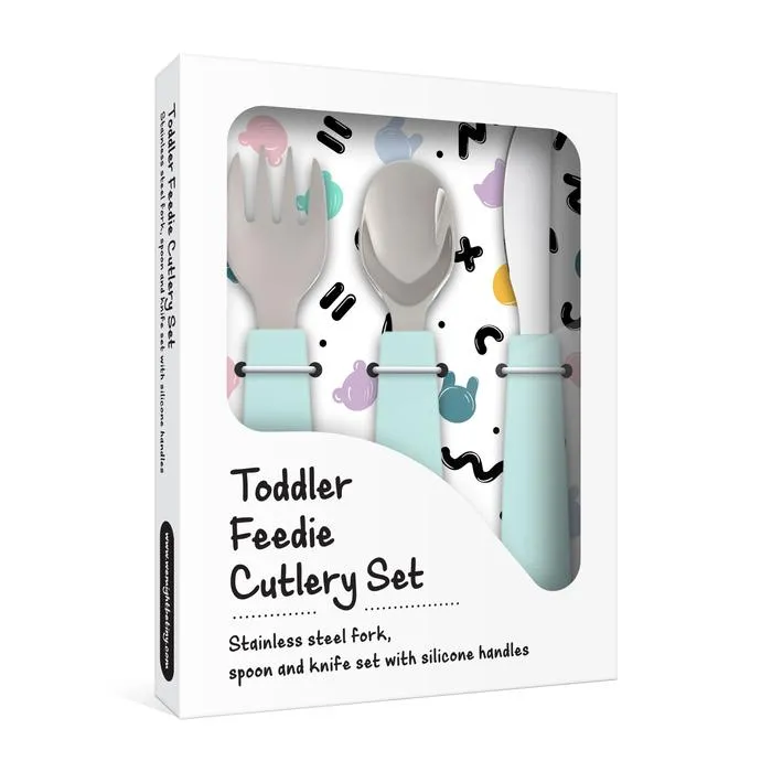 Toddler Feedie Cutlery Set - Minty Green