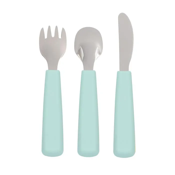 Toddler Feedie Cutlery Set - Minty Green