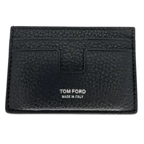 TOM FORD T-Line Grained Leather Cardholder - Black New w/Out Tags