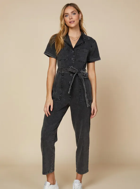 Utility Jumpsuit- Black