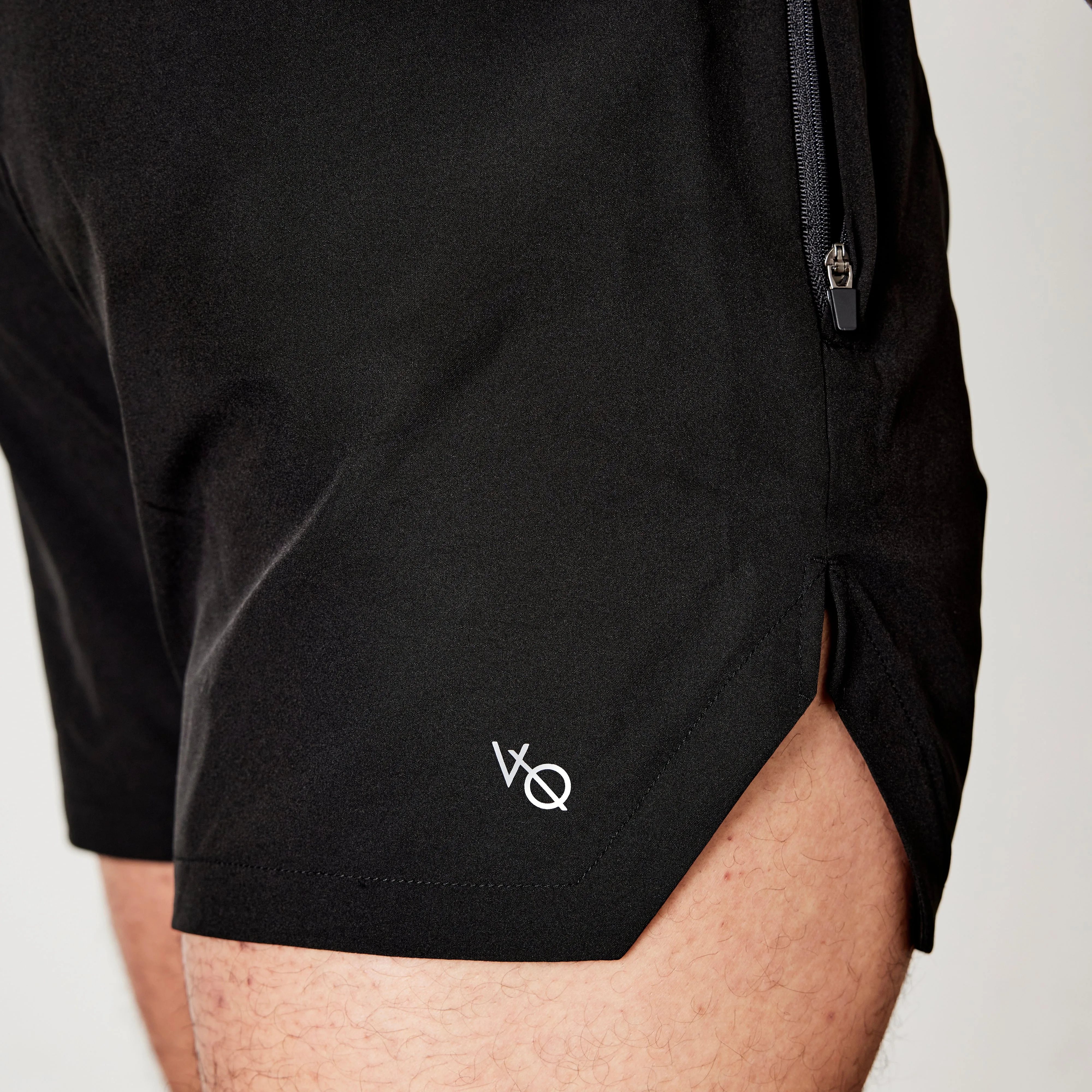 Vanquish Essential Black Reflective Performance 4" Shorts